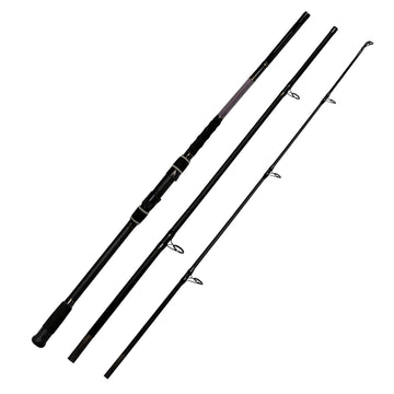 Fiblink surf spinning rod with stainless steel guides and ceramic inserts for smooth line flow.