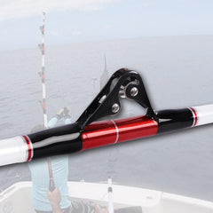 Carbon and glass fiber reinforced blank of Fiblink trolling rod