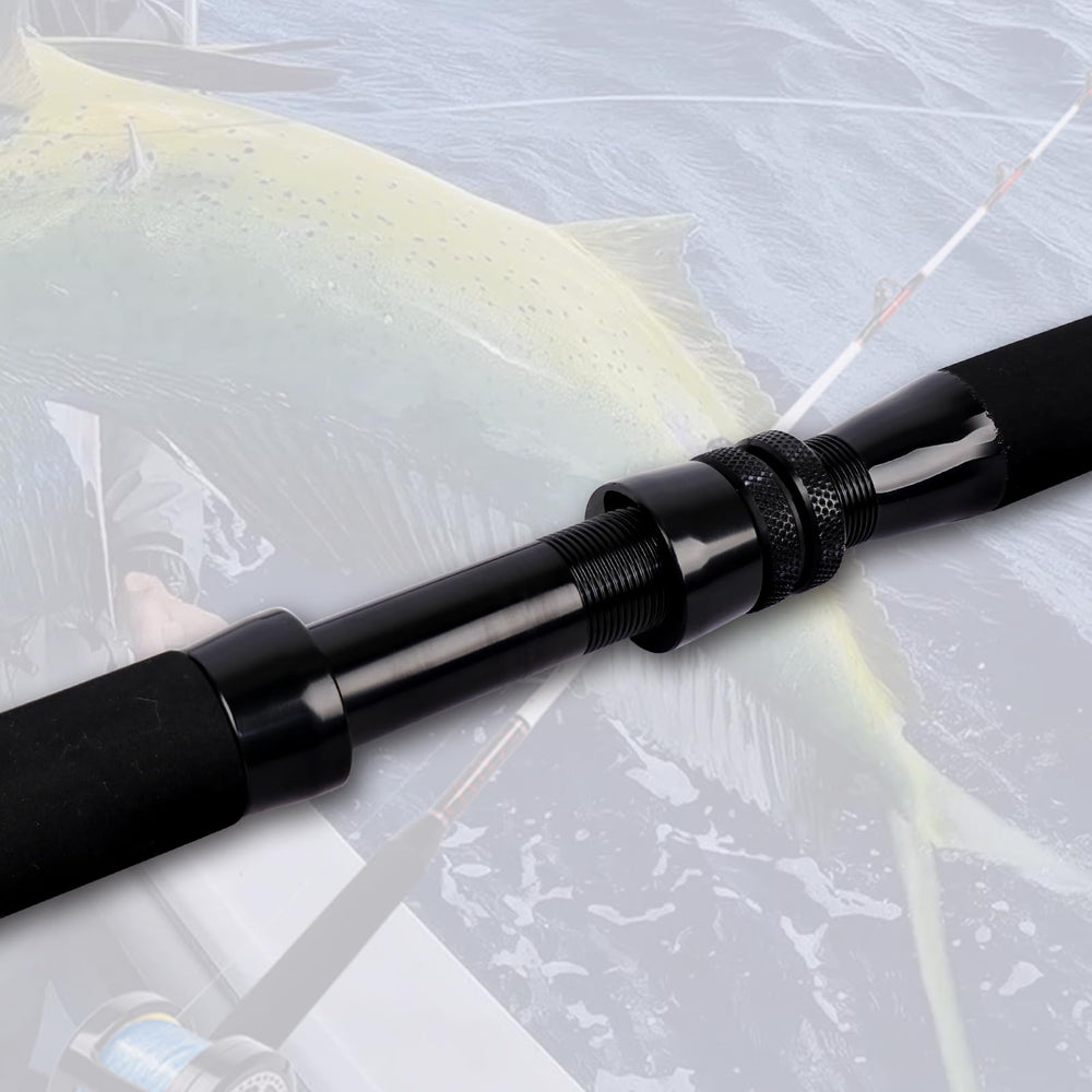 Non-slip EVA handle on Fiblink saltwater trolling rod