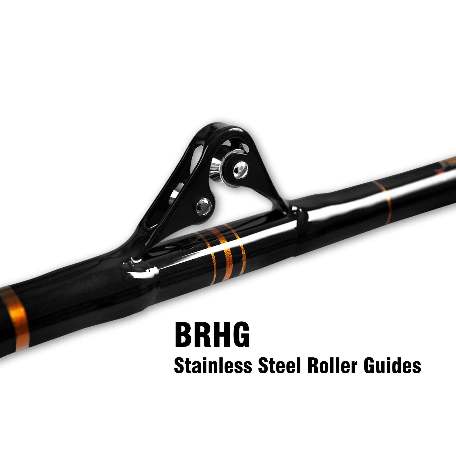 Fiblink two-piece saltwater trolling rod ready for travel and storage