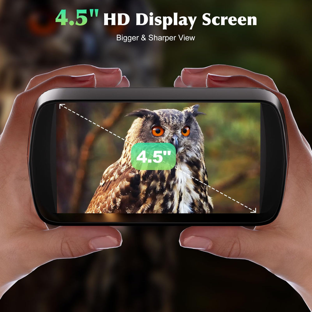 FIEGEl Night Vision Goggles powered by a 4500mAh battery for long outdoor sessions.