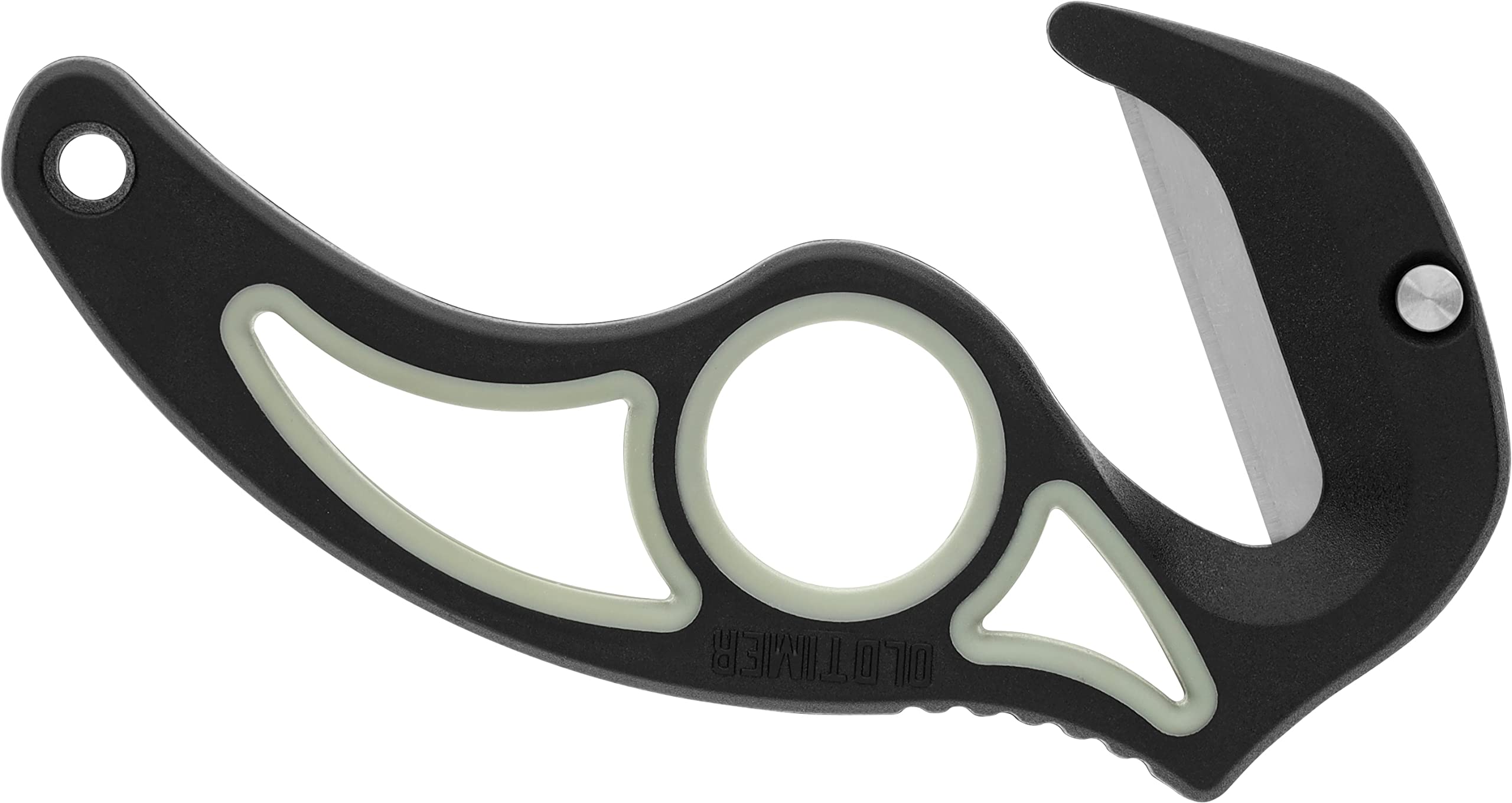 Skinning tool designed to hook under incision without cutting muscle