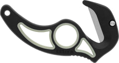 Skinning tool designed to hook under incision without cutting muscle