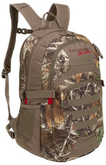 Fieldline Treeline backpack front view, camo pattern ideal for hunting concealment.