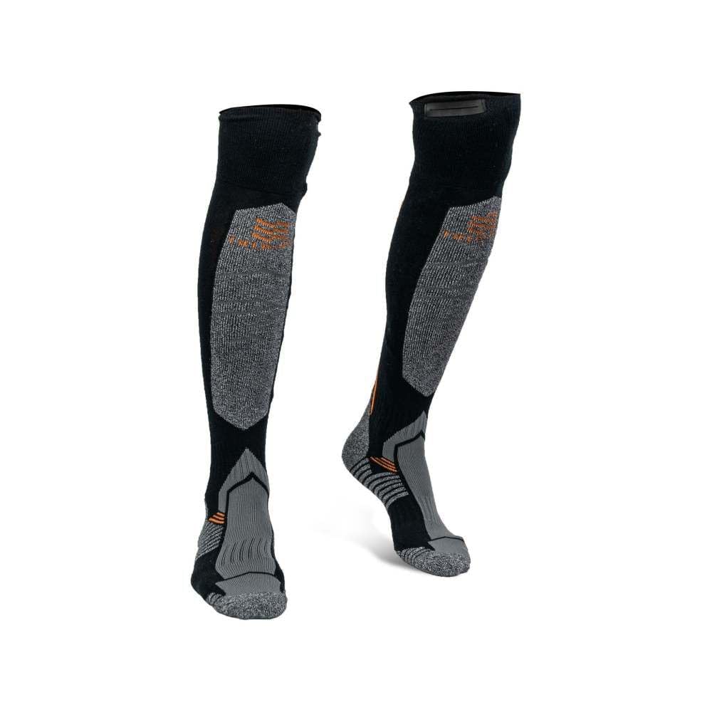 Fieldsheer calf-length heated socks with reinforced heel and toe