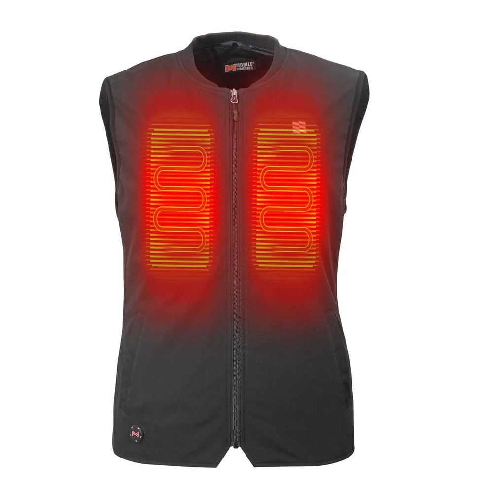 Fieldsheer Peak BT vest back heat zones highlight targeted core warmth.