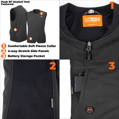 Fieldsheer Peak BT vest wind-shark shell protects against wind and light rain.
