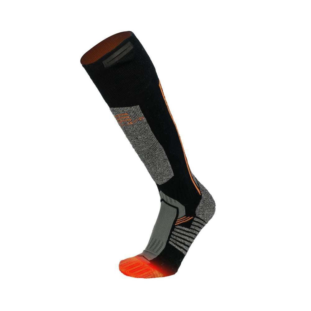 Fieldsheer compression heated socks designed for heat over and under toes