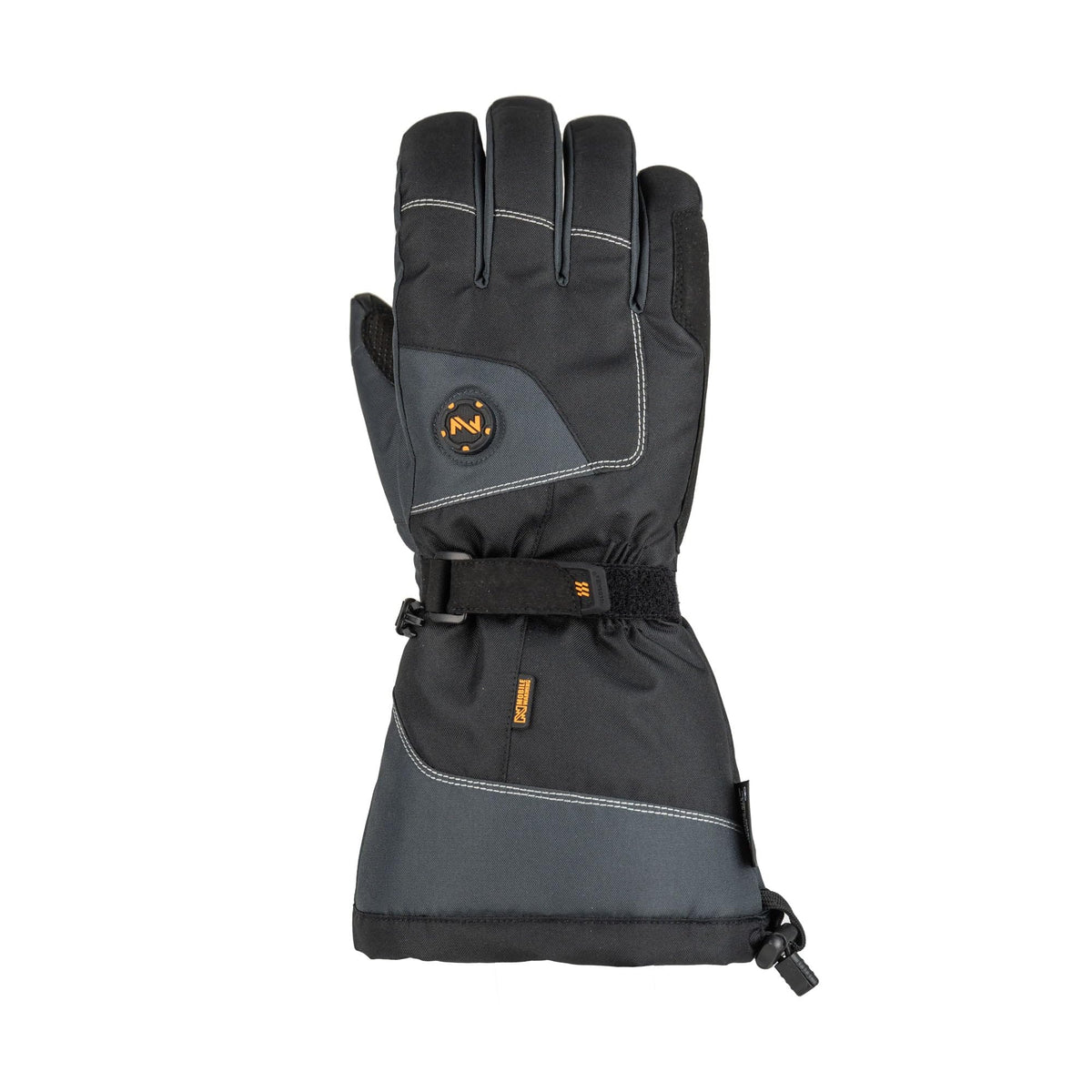 Fieldsheer Squall 2.0 heated glove front view showing warming elements for cold-weather warmth.