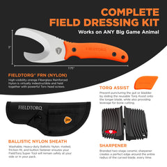FieldTorq Field Dressing Kit bone cutter provides precise cuts with fewer bone chips.