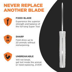 Bone-cutting action demonstrates FieldTorq's straight-edge efficiency with minimal bone chips.