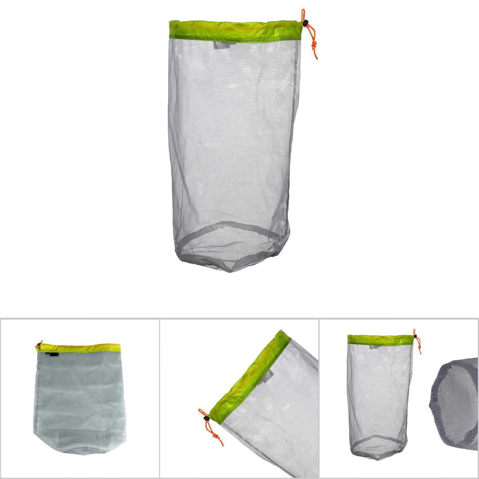 Filfeel Mesh Stuff Sack demonstrates durable stitching and drawstring closure.