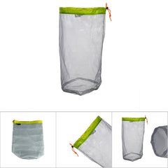 Filfeel Mesh Stuff Sack demonstrates durable stitching and drawstring closure.