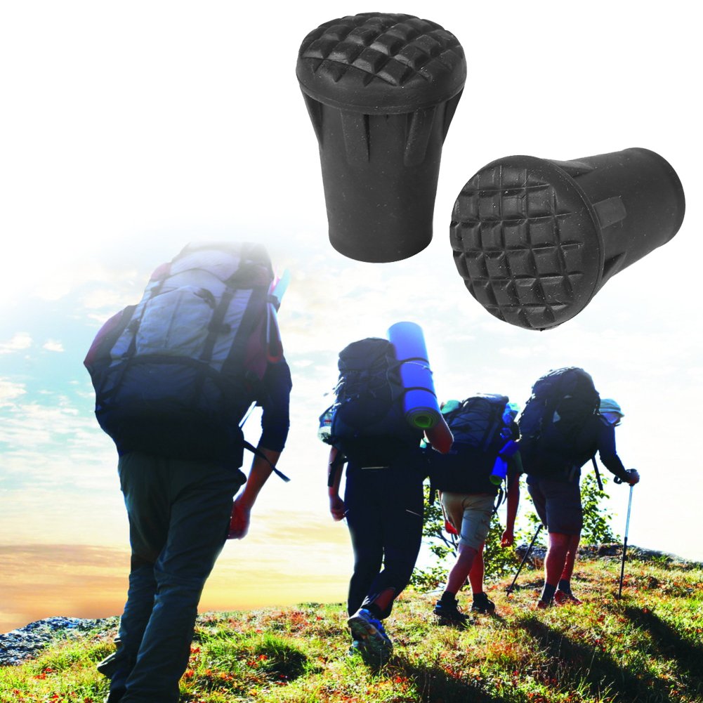 FILFEEL trekking pole tip protector keeps poles from sliding on rocks