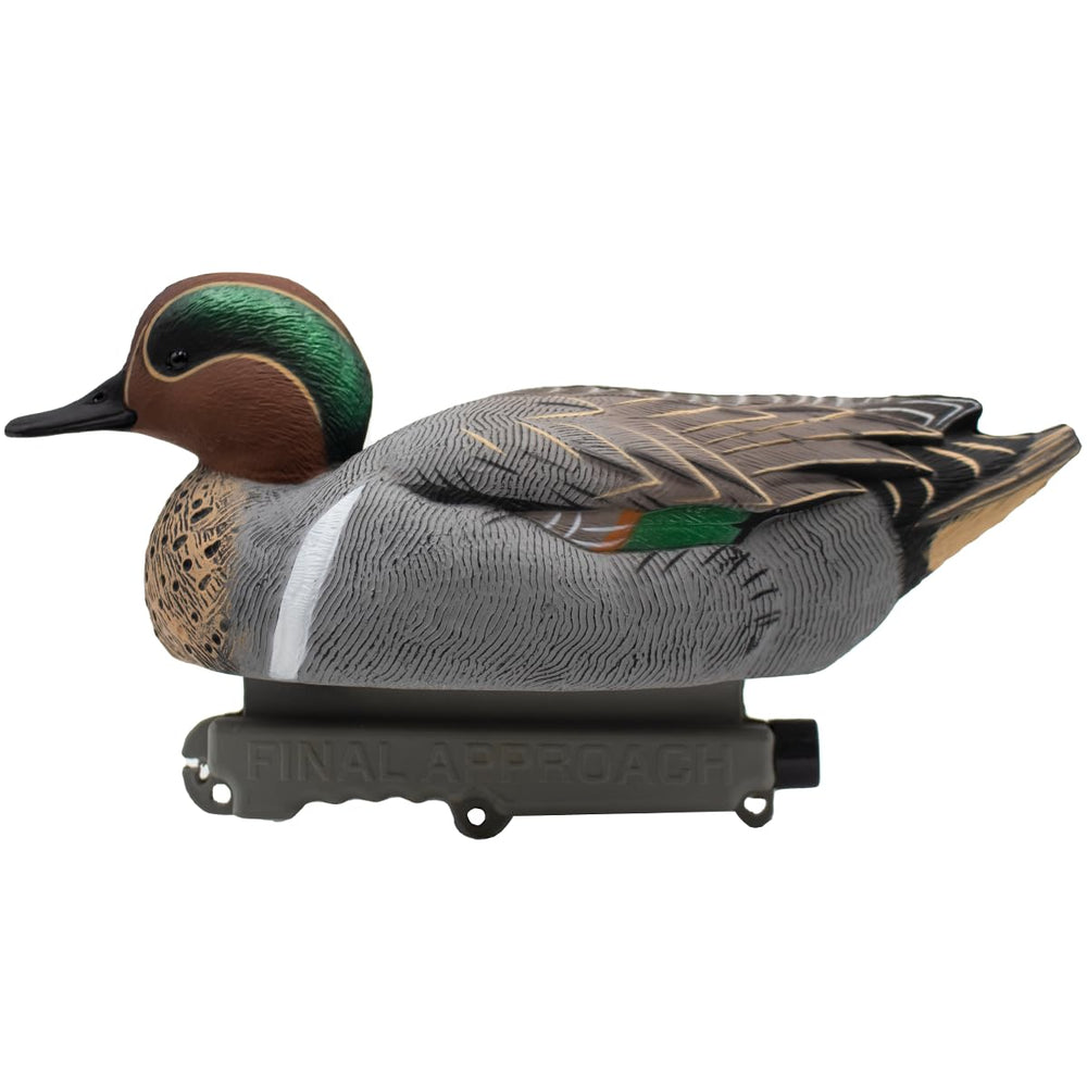 Final Approach HD Green-Winged Teal Hen feeder closeup showing realistic plumage.