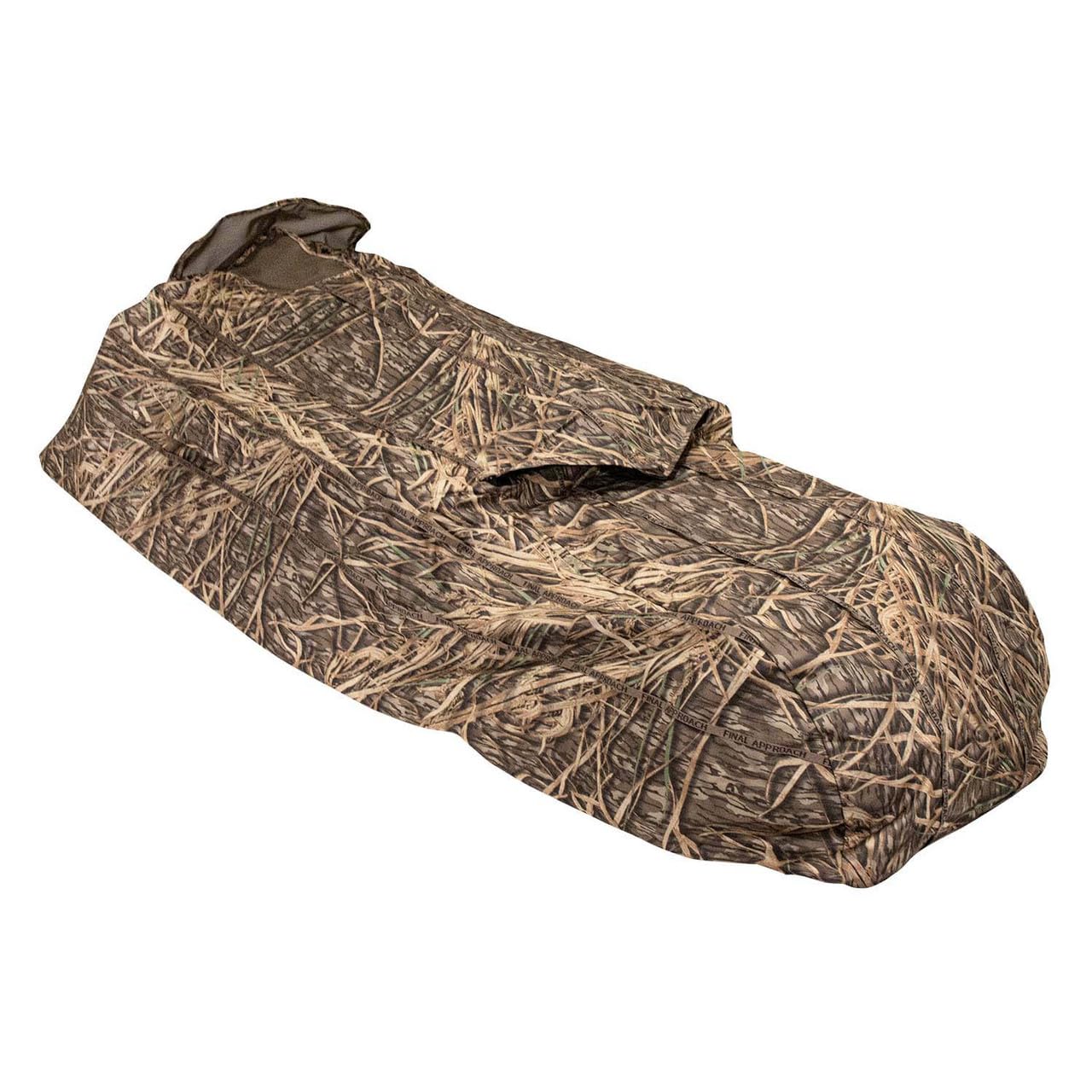 Final Approach Knockout Layout Blind in Original Shadow Grass highlighting all-weather durability and easy entry/exit