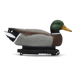 Final Approach Last Pass Mallard Floaters drake close-up, lifelike carving stands out.