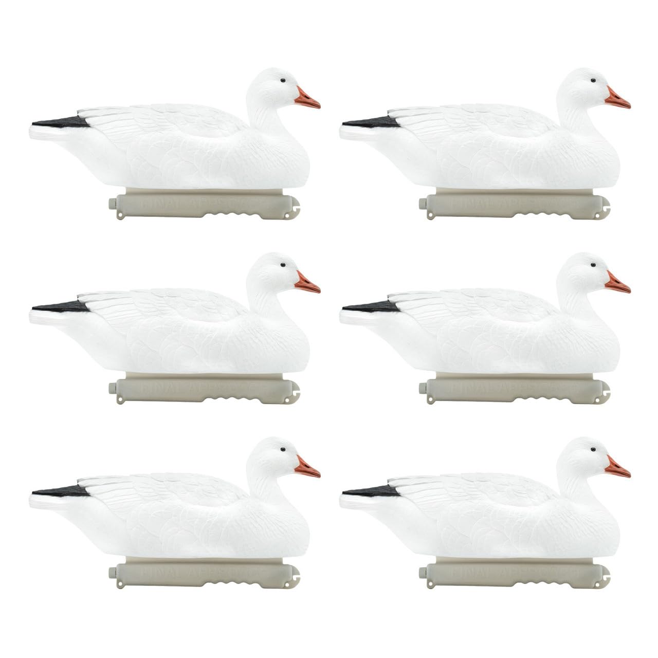 Final Approach Last Pass Snow Goose Floater with detailed carving enhances field realism