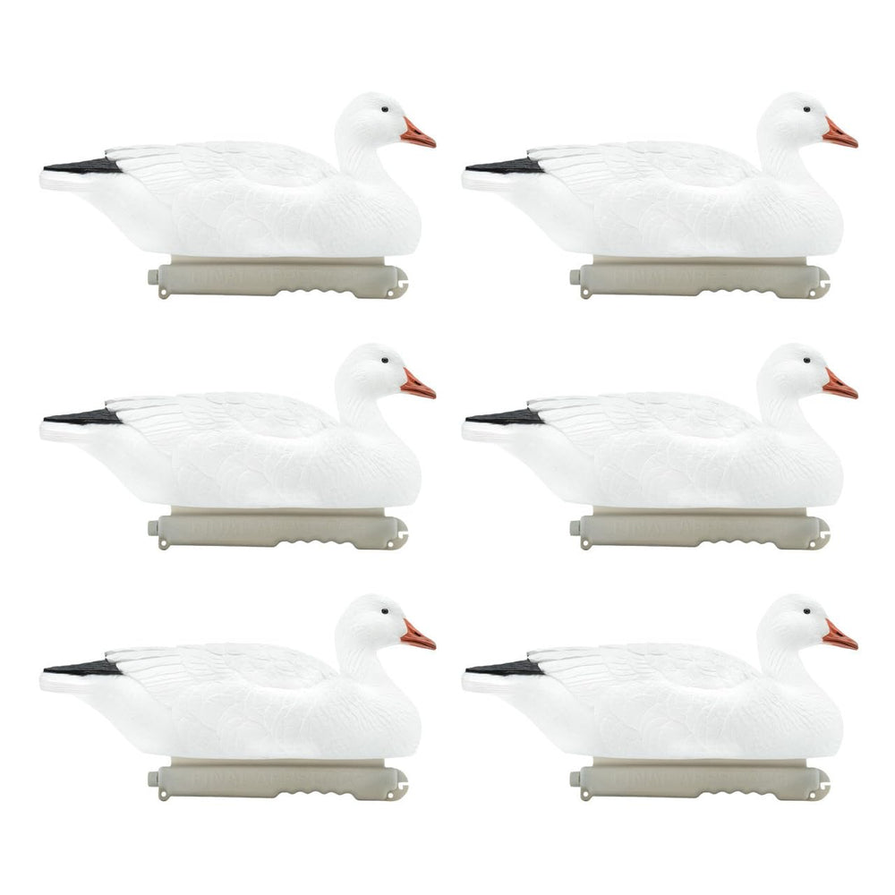 Final Approach Last Pass Snow Goose Floater with detailed carving enhances field realism