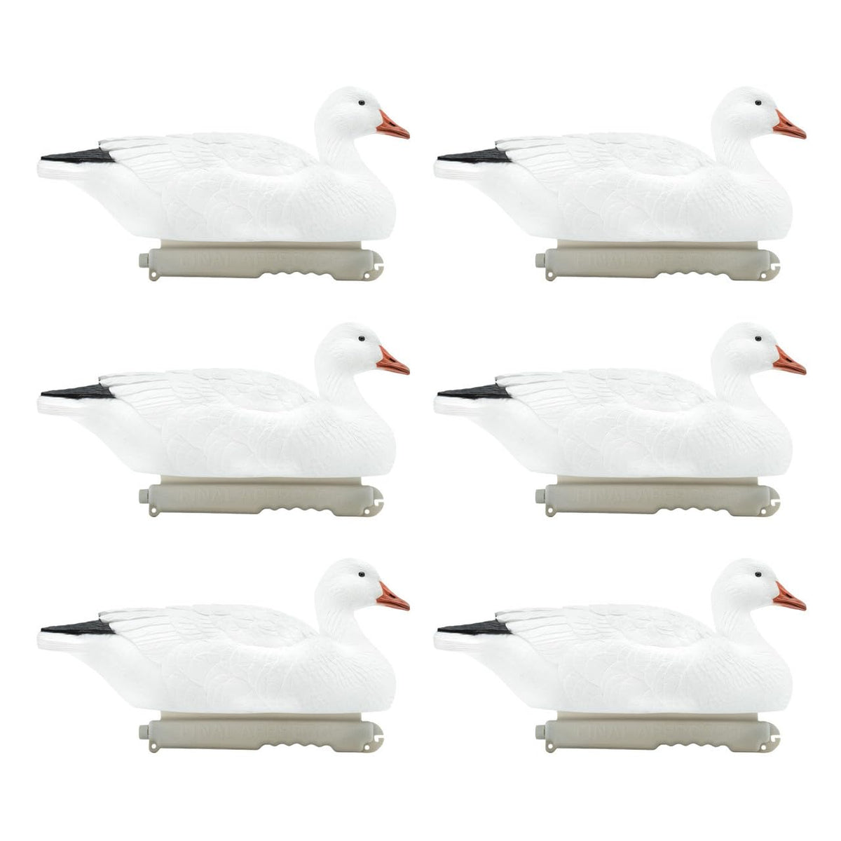 Final Approach Last Pass Snow Goose Floater with detailed carving enhances field realism