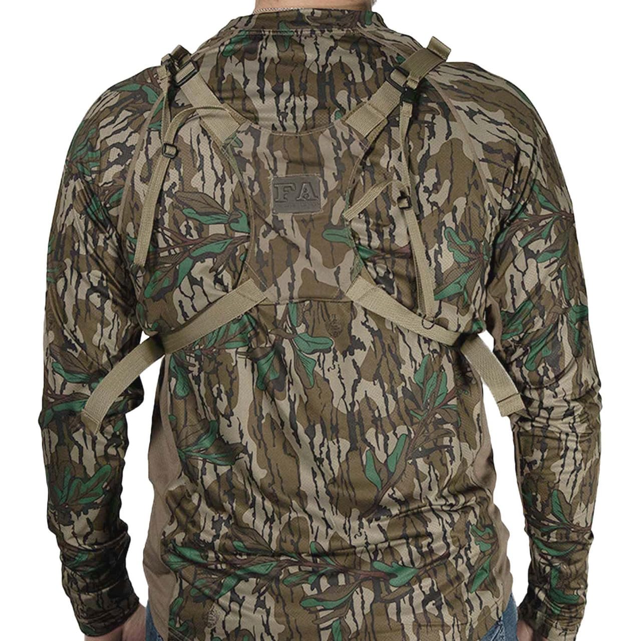 Final Approach Last Strut Chest Pack mouth calls pocket in use for easy access.