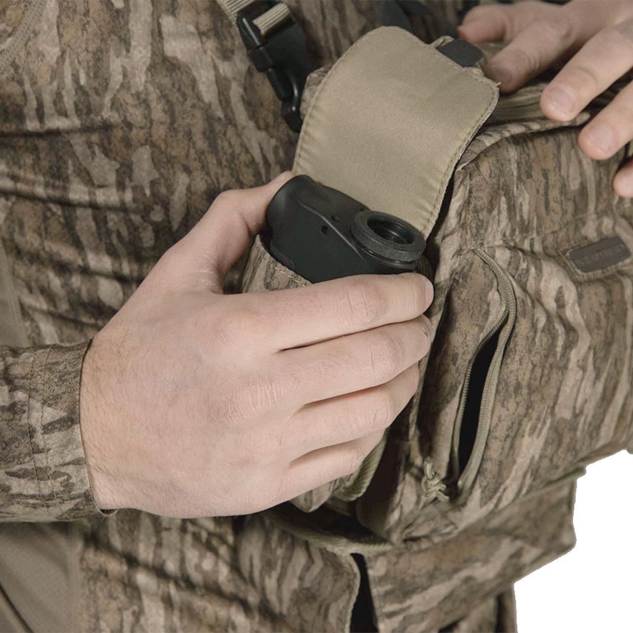 Final Approach Last Strut Chest Pack top-pocket access for calls and tools.