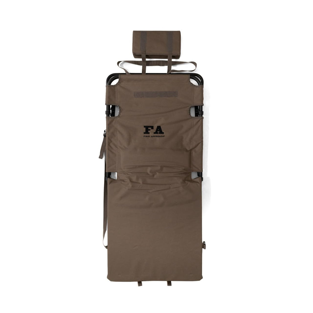 Final Approach Layout Goose Chair shoulder strap enables quick carrying in field