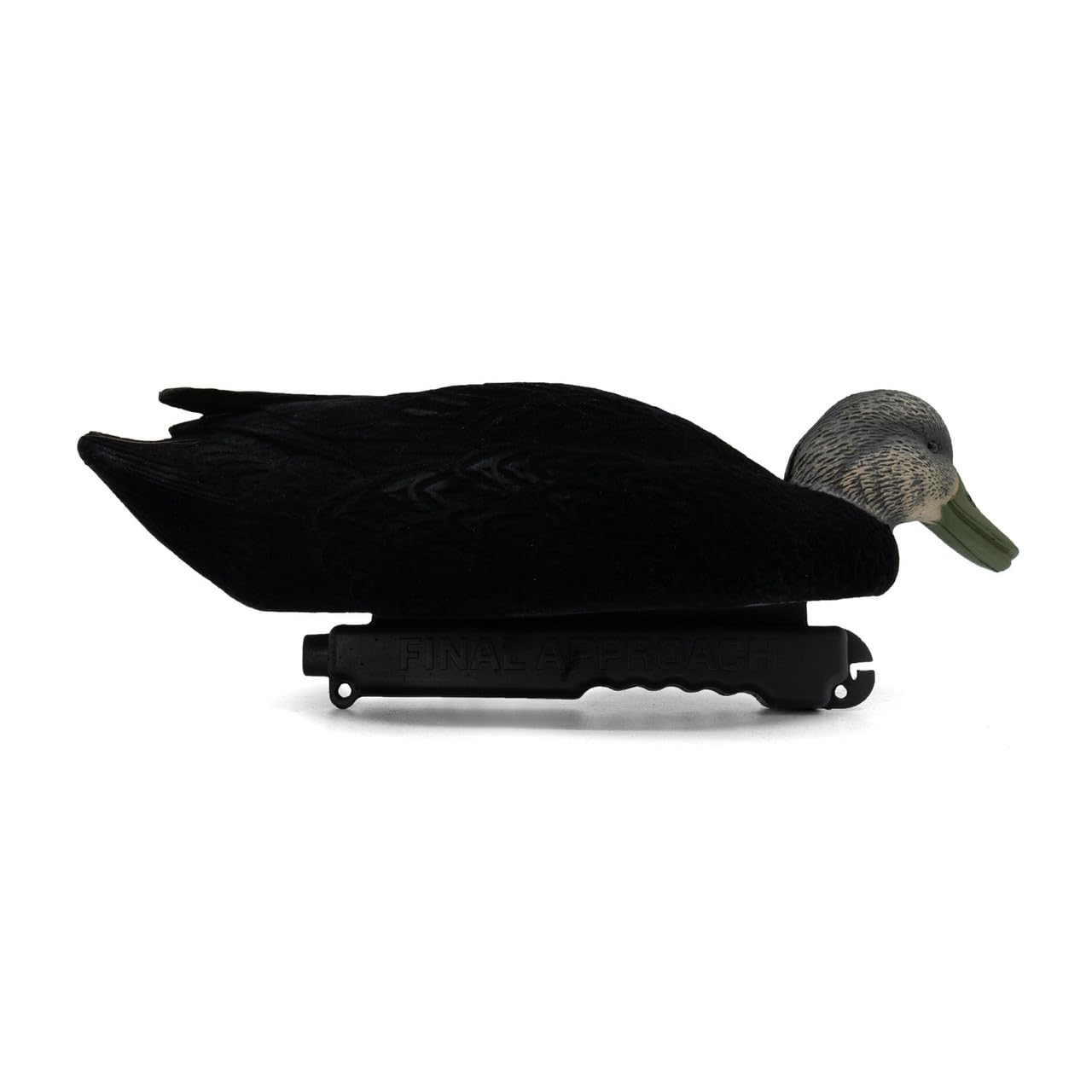 Final Approach live flocked black duck decoys full-size one-piece design simplifies setup.