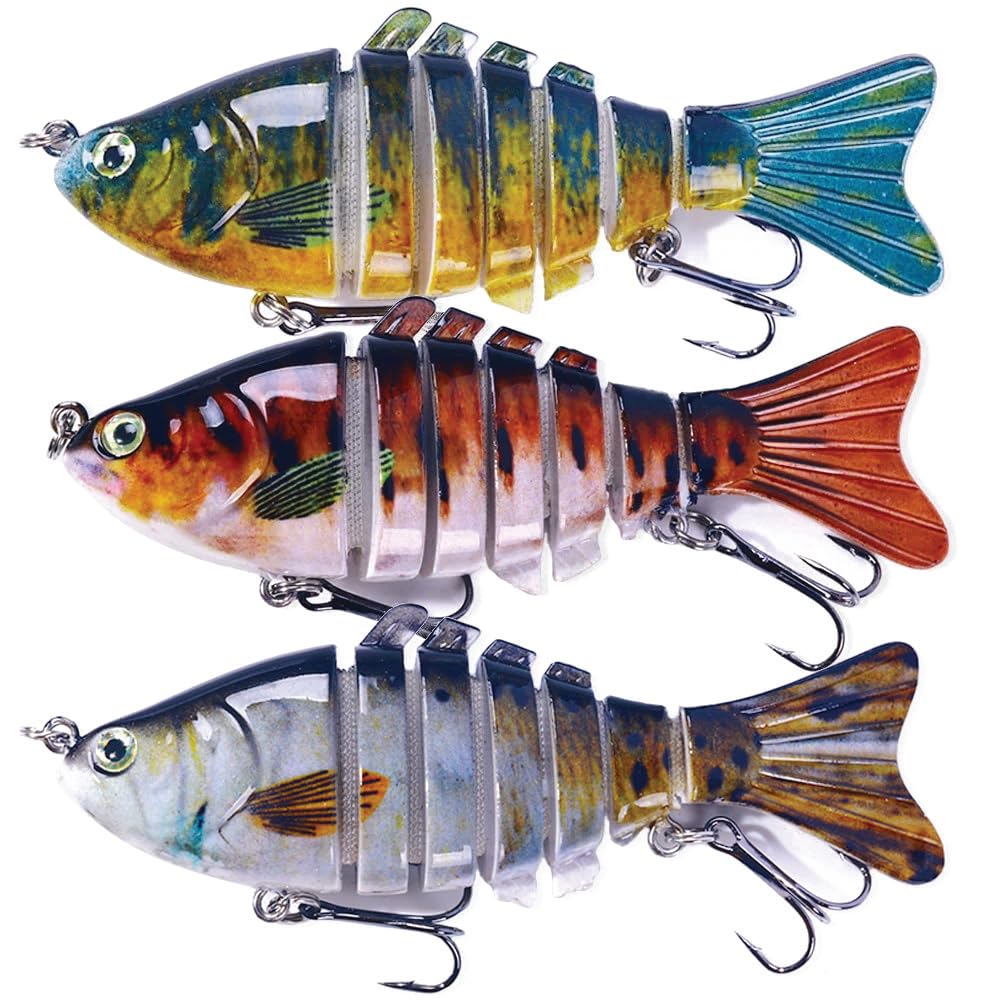 FinBite Jointed Lure 3-Pack Bluegill variant 1 with multi-jointed body