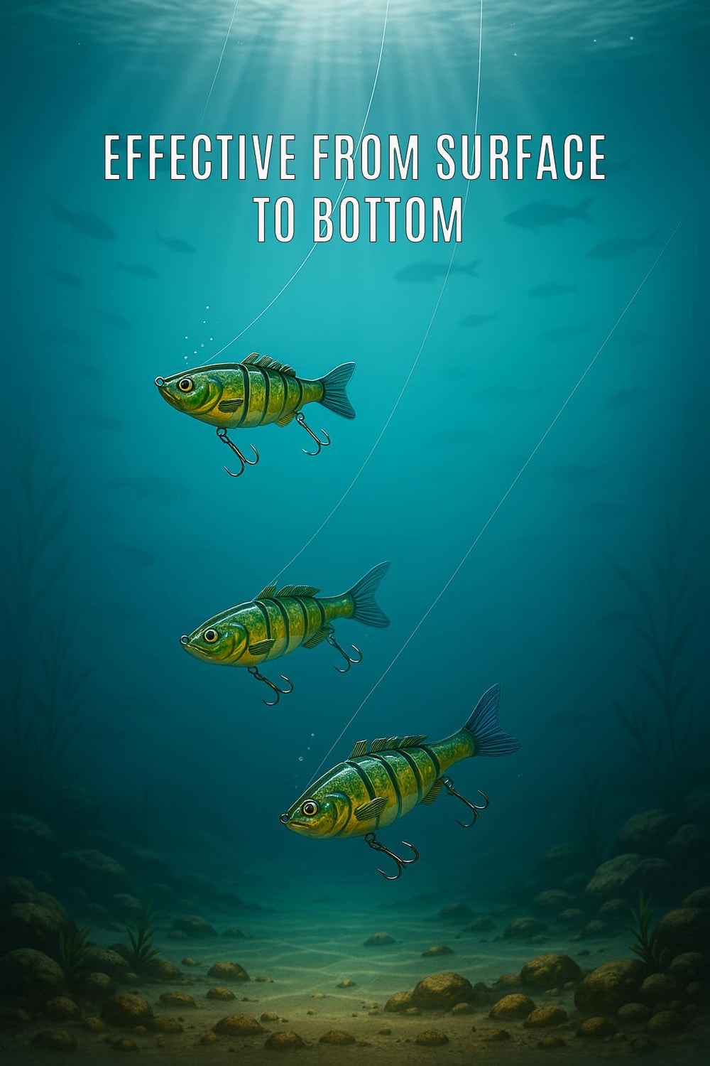 FinBite Jointed Lure 3-Pack Panfish pattern swimbaits