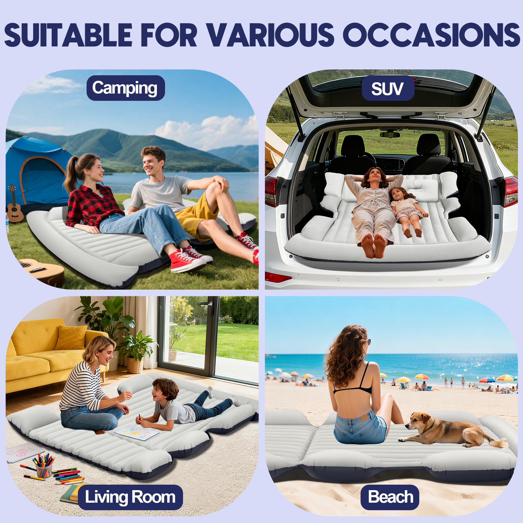 FineBud road-trip setup shows spacious bed and head support