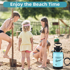 Finderomend portable shower removable hose enables flexible cleaning at the campsite.