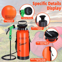 Finderomend portable shower with removable hose and head for flexible rinsing