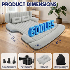 FineBud SUV air mattress inflating with car pump for quick setup