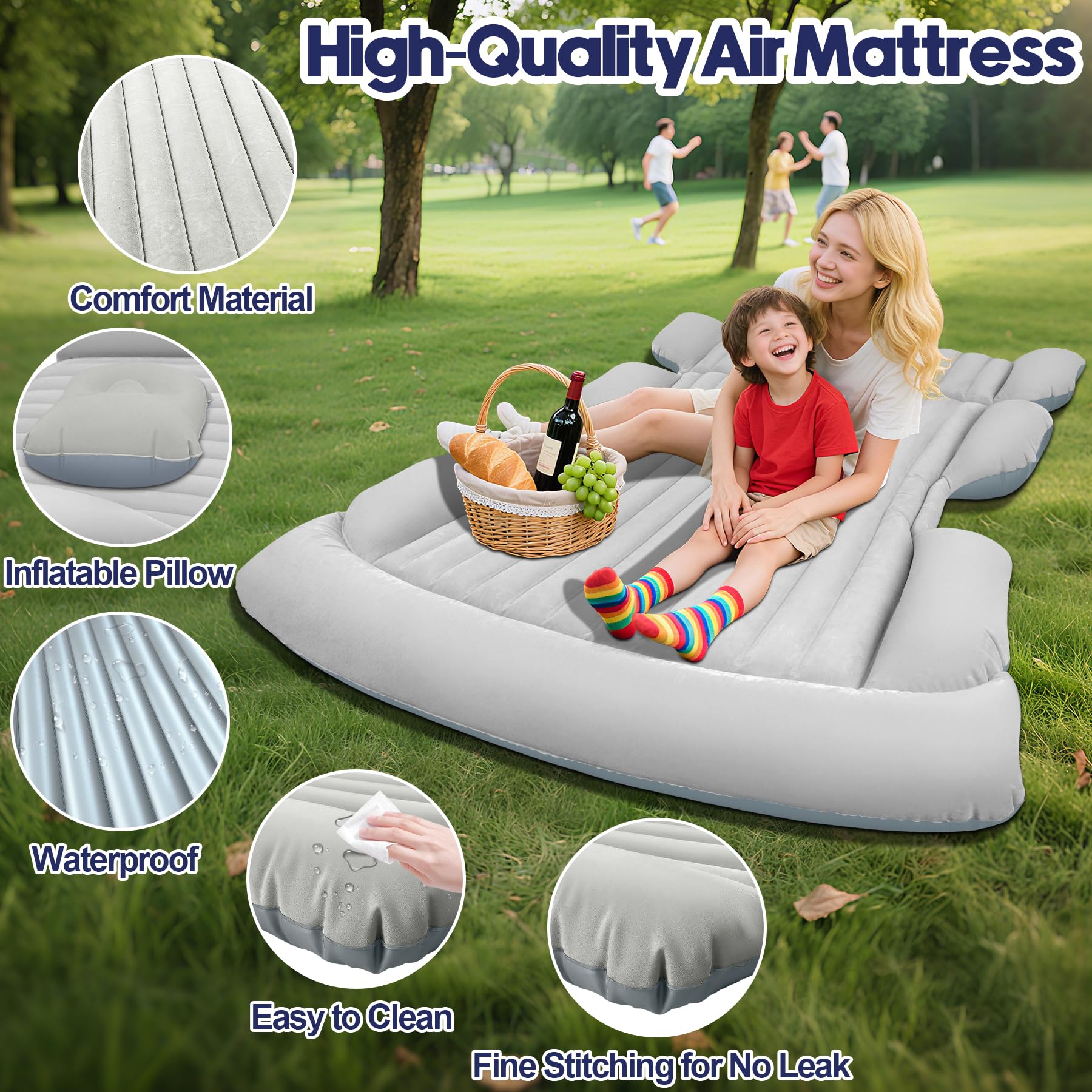 FineBud SUV air mattress side support design for stable sleep