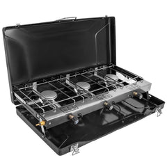 FineFlame camping stove with built-in-handle for easy transport during camping trips