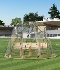 FinerFurnis 10x10 bubble tent exterior with panoramic views