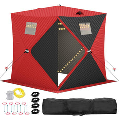 FinerFurnis pop-up ice shelter unfolds quickly for fast, flexible ice fishing setups.