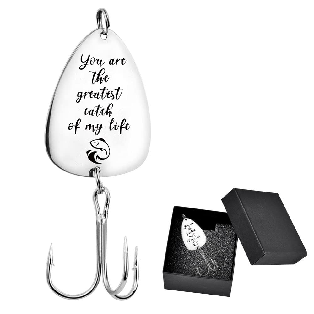 FINGERINSPIRE stainless steel treble hook with gift box for durable fishing gear.