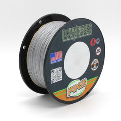 FINS Downrigger Braid on reel shows smooth spooling for easy casting.