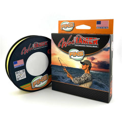 FINS Windtamer braid spool closeup shows strong knot strength and durability.