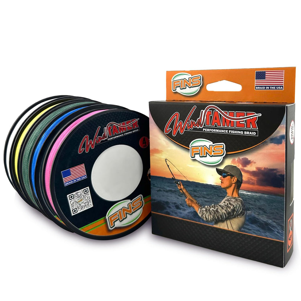 FINS Windtamer hi-vis pink color swatch for visibility.