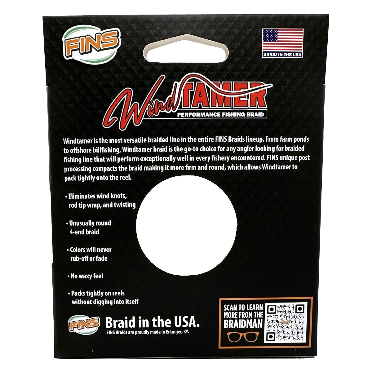 FINS Windtamer wind-knot-resistance supports smoother casts in windy conditions