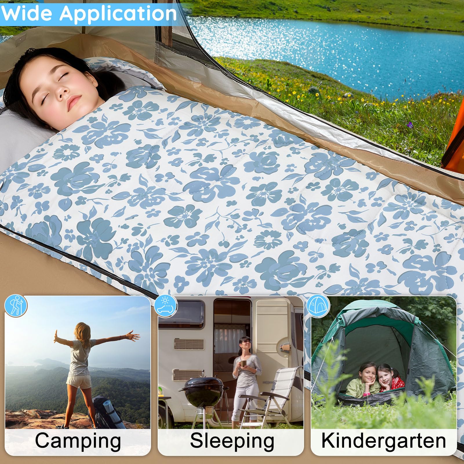 FIOBEE packaged sleeping bag ready for backpacking or travel adventures.