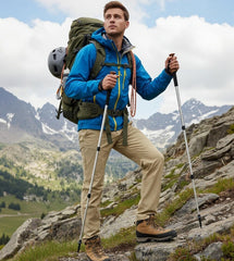 Fioboc mens hiking pants highlighting DuPont Teflon coating water resistance and stain repellent.