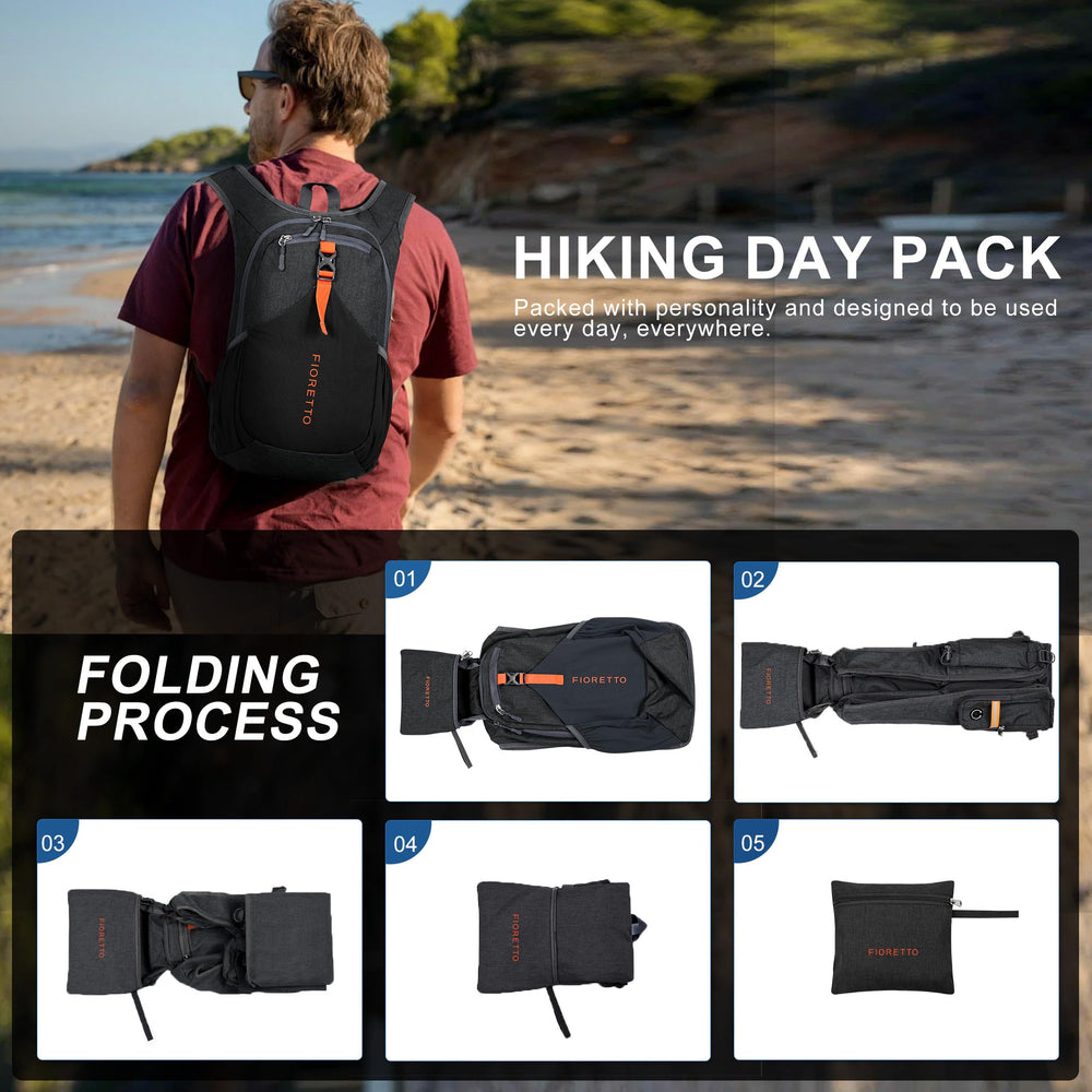 FIORETTO 15L side mesh pockets show bottle-ready storage for outdoor hydration.
