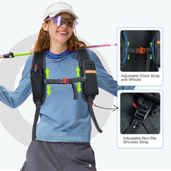 FIORETTO mini-packable backpack fold view demonstrates easy packing for trips.