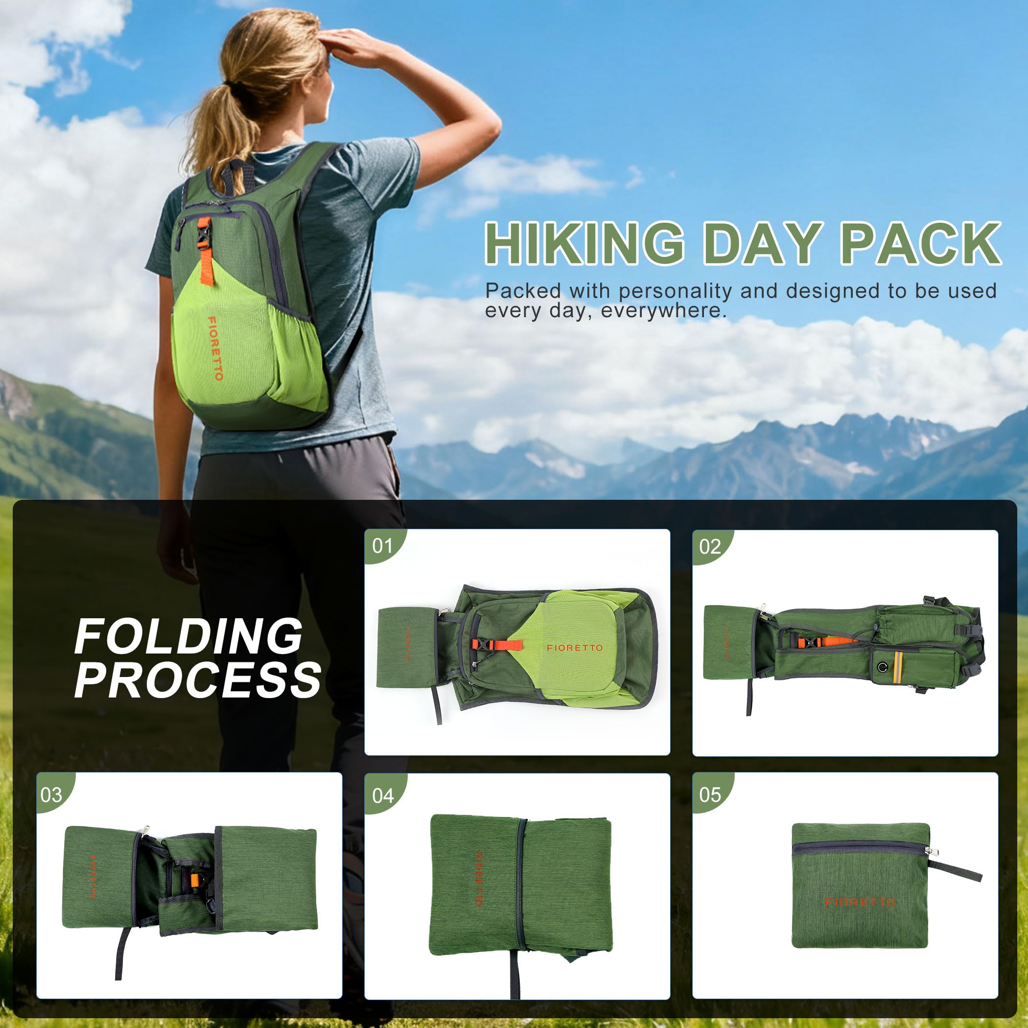 Fioretto side pockets hold 2.4 inch bottles for easy access.