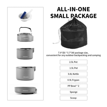 Fire-Maple Feast 4 frying pan 0.9L supports versatile on-trail cooking.