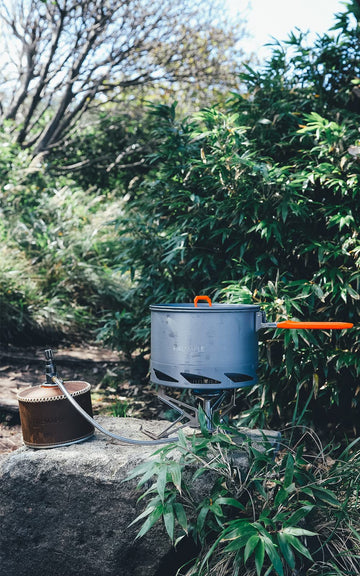 Fire-Maple Feast all-in-one cookware provides fast setup and tidy packing for backpacking.